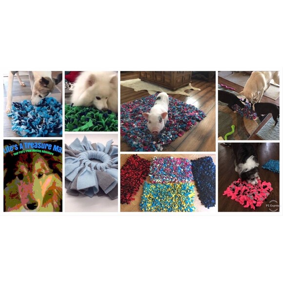 Gift Set 24”x12” Snuffle Mat, Chew Ring, Treat Ball Choose Your Colors - Picture 2 of 6